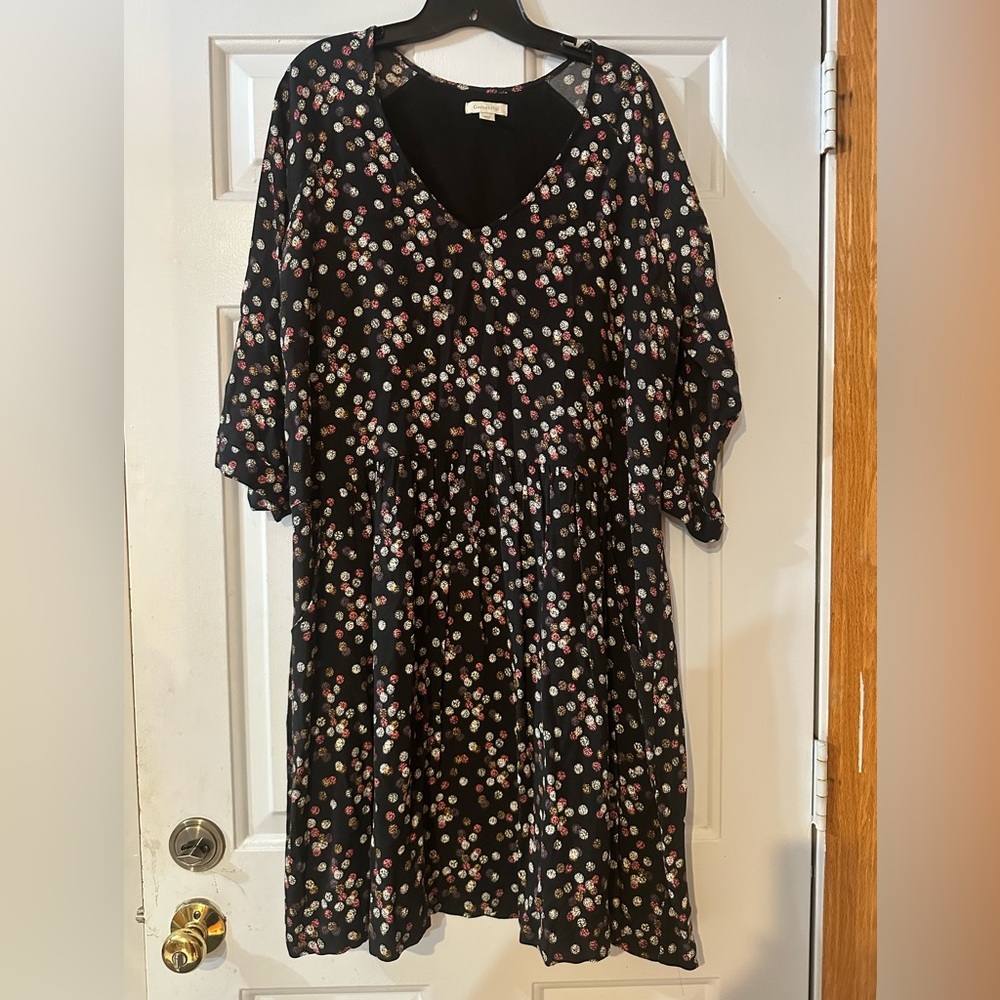 Garnet Hill Black‎ Bohemian Dress. Size 16.